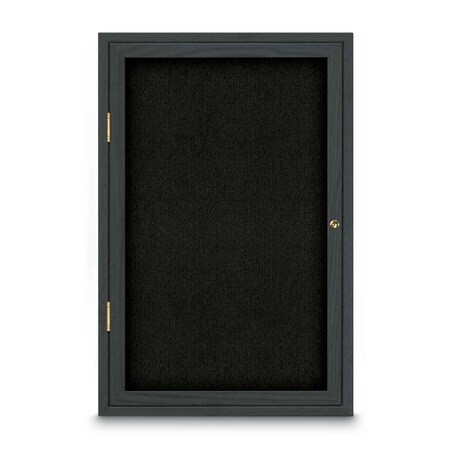United Visual Products Sliding Door Indoor Enclosed Corkboard, 7 UV9028ACS-BRONZE-PUMICE